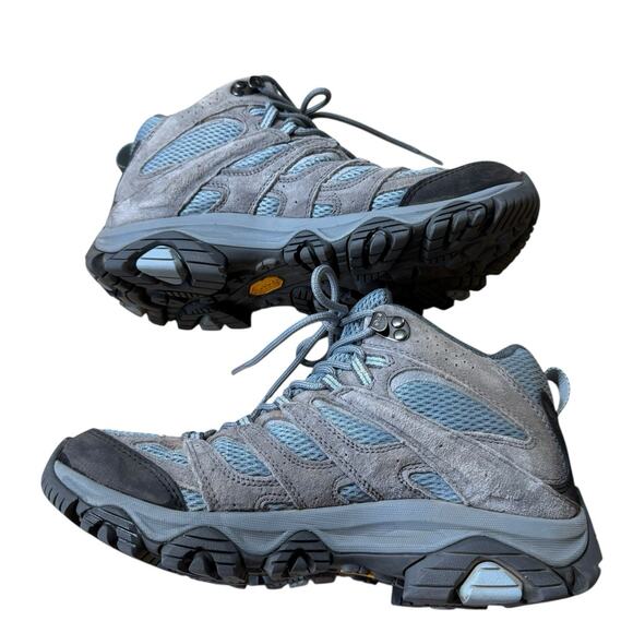 Merrell Moab 3 Mid Waterproof Hiking Boots Womens 9.5 Granite J036328 Outdoors - Picture 6 of 10